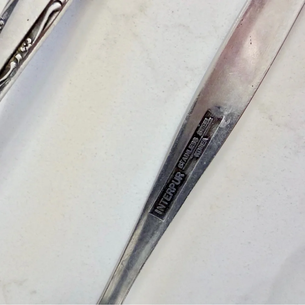 Vintage Interpur Stainless Steel Spoons –Set of 5 | Mid-Century Modern Flatware